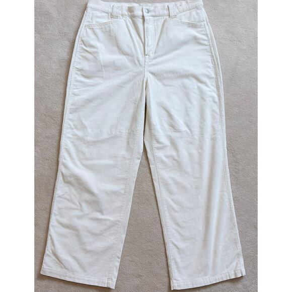 Madewell Emmett 2.0 Wide-Leg Pants in Corduroy Antique Cream Item NM364 Size 31 - Picture 4 of 14